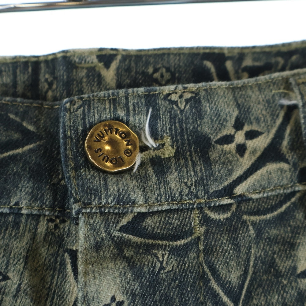 LOUIS VUITTON(ルイヴィトン) 23SS モノグラム ウォッシュ加工 デニムパンツ グレー RM2319 TC6 HOD02W