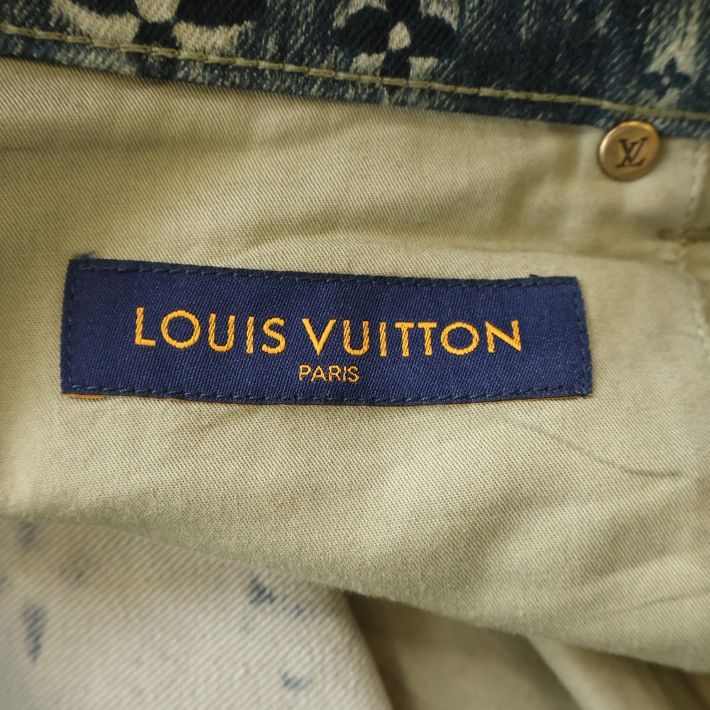 LOUIS VUITTON(ルイヴィトン) 23SS モノグラム ウォッシュ加工 デニムパンツ グレー RM2319 TC6 HOD02W