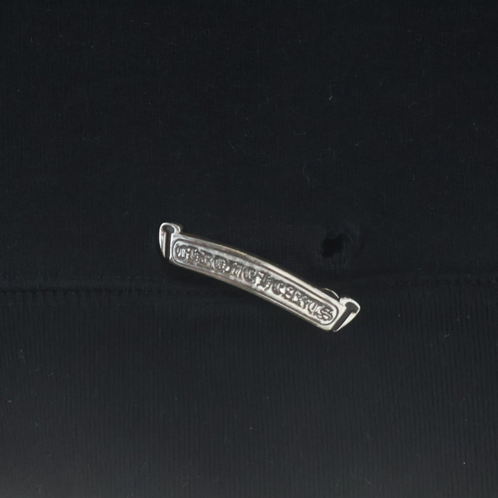 CHROME HEARTS(クロムハーツ) Y NOT SLO RIDE ロゴ刺繍 ハーフジップスウェット トレーナー ブラック