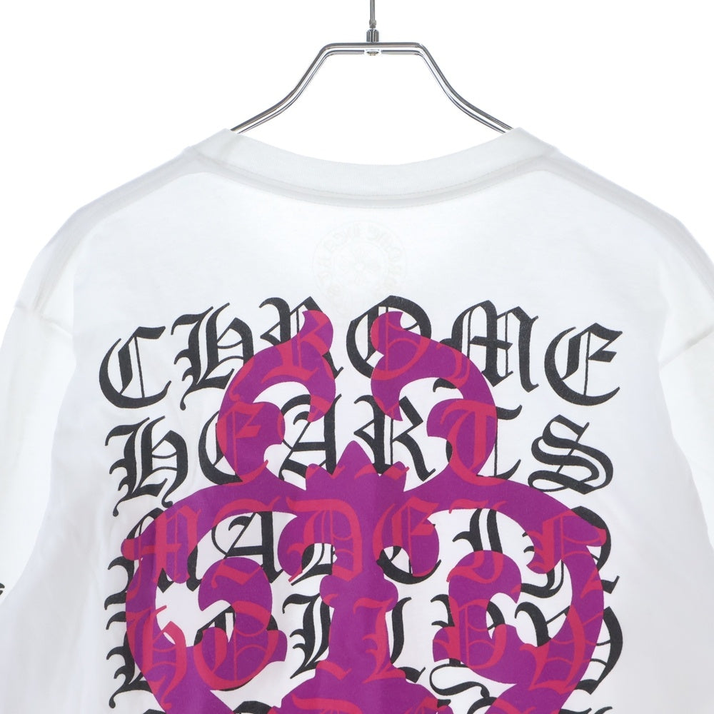 CHROME HEARTS(クロムハーツ) Vine Dagger ヴァインダガー アームフローラル 長袖Tシャツ カットソー ホワイト
