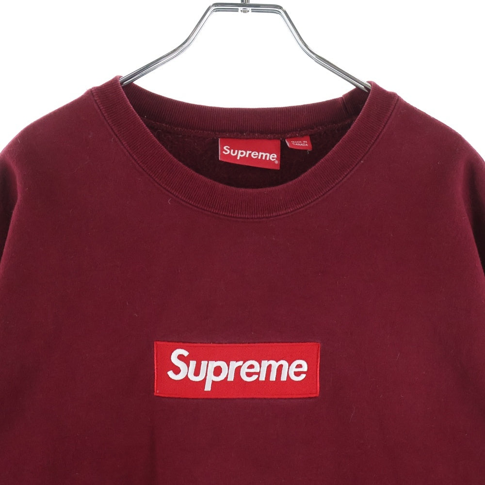 SUPREME(シュプリーム) 22AW Box Logo Crewneck ボックスロゴデザイン クルーネック スウェット トレーナー レッド