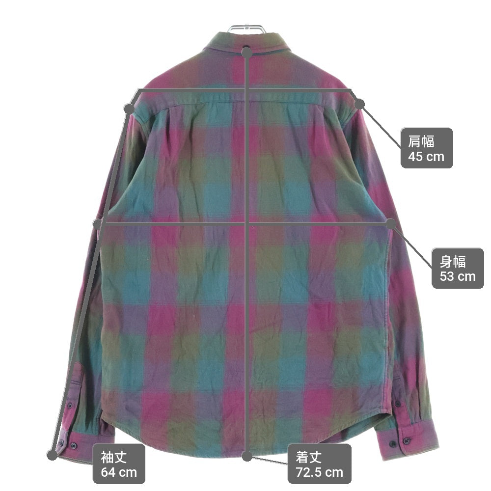 SUPREME(シュプリーム) 18AW Shadow Plaid Flannel Shirt シャドープレイド フランネル長袖シャツ マルチ