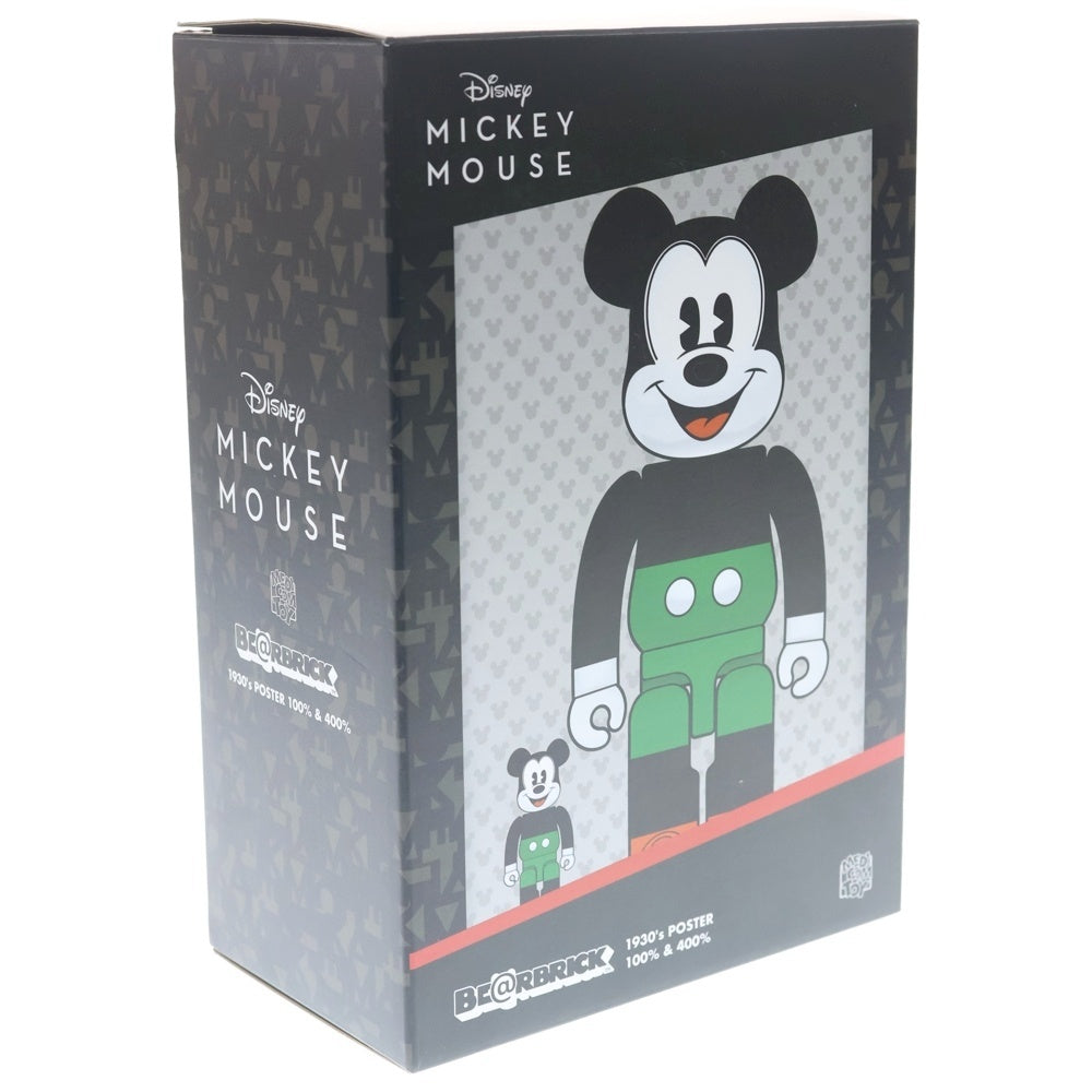 MEDICOM TOY(メディコムトイ) ×DESNEY BE@RBRICK MICKEY MOUSE 1930S 400%&100% ディズニー ミッキーマウス ベアブリック ブラック