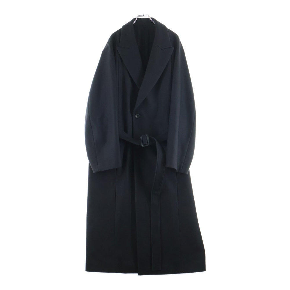 Stein(シュタイン) 24AW OVERSIZED MAXI-LENGTH PEAKED LAPEL COAT オーバーサイズド マキシレングス ピークドラペル ロングコート ブラック ST.903