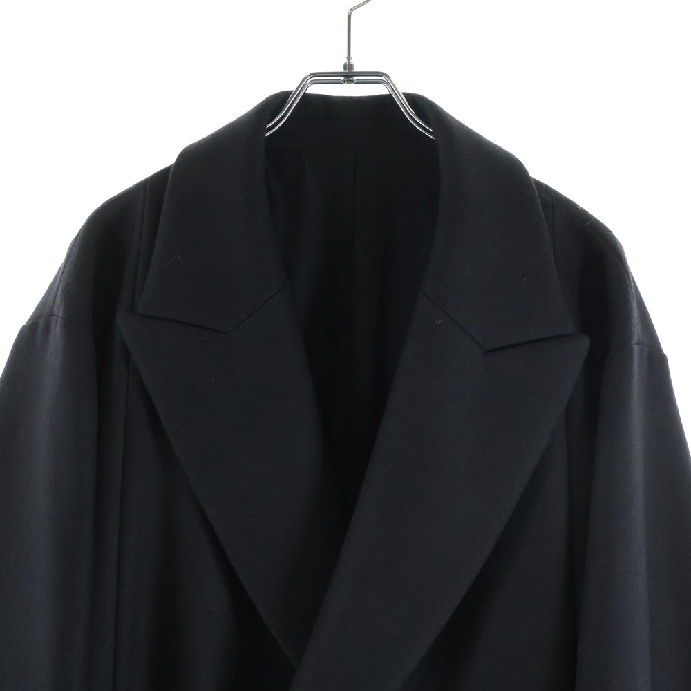 Stein(シュタイン) 24AW OVERSIZED MAXI-LENGTH PEAKED LAPEL COAT オーバーサイズド マキシレングス ピークドラペル ロングコート ブラック ST.903