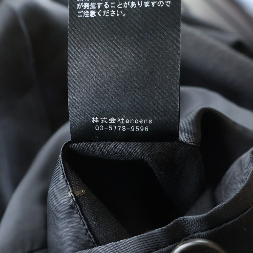 Stein(シュタイン) 24AW OVERSIZED MAXI-LENGTH PEAKED LAPEL COAT オーバーサイズド マキシレングス ピークドラペル ロングコート ブラック ST.903
