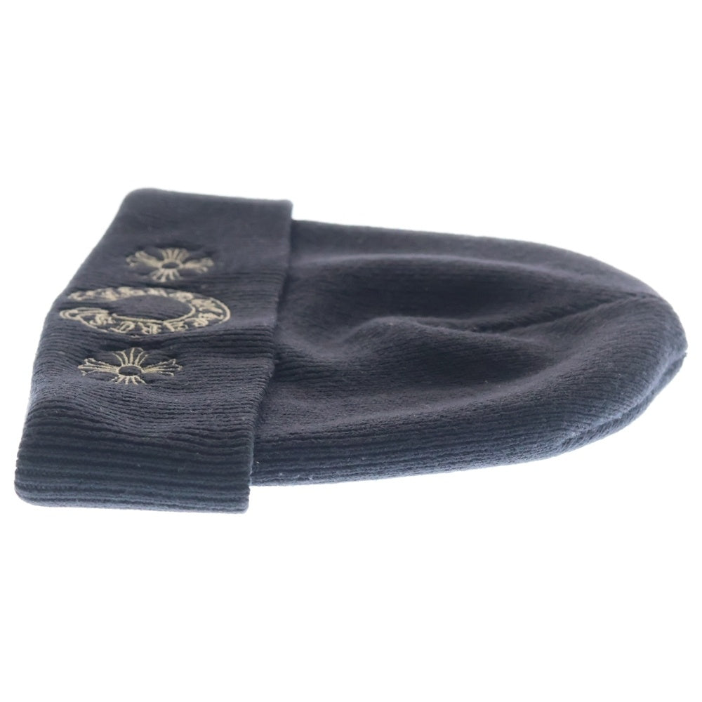 CHROME HEARTS(クロムハーツ) WOOL WATCH CAP CHプラス ホースシュー エンブロイダリー ウールビーニー ニットキャップ ニット帽 ブラック