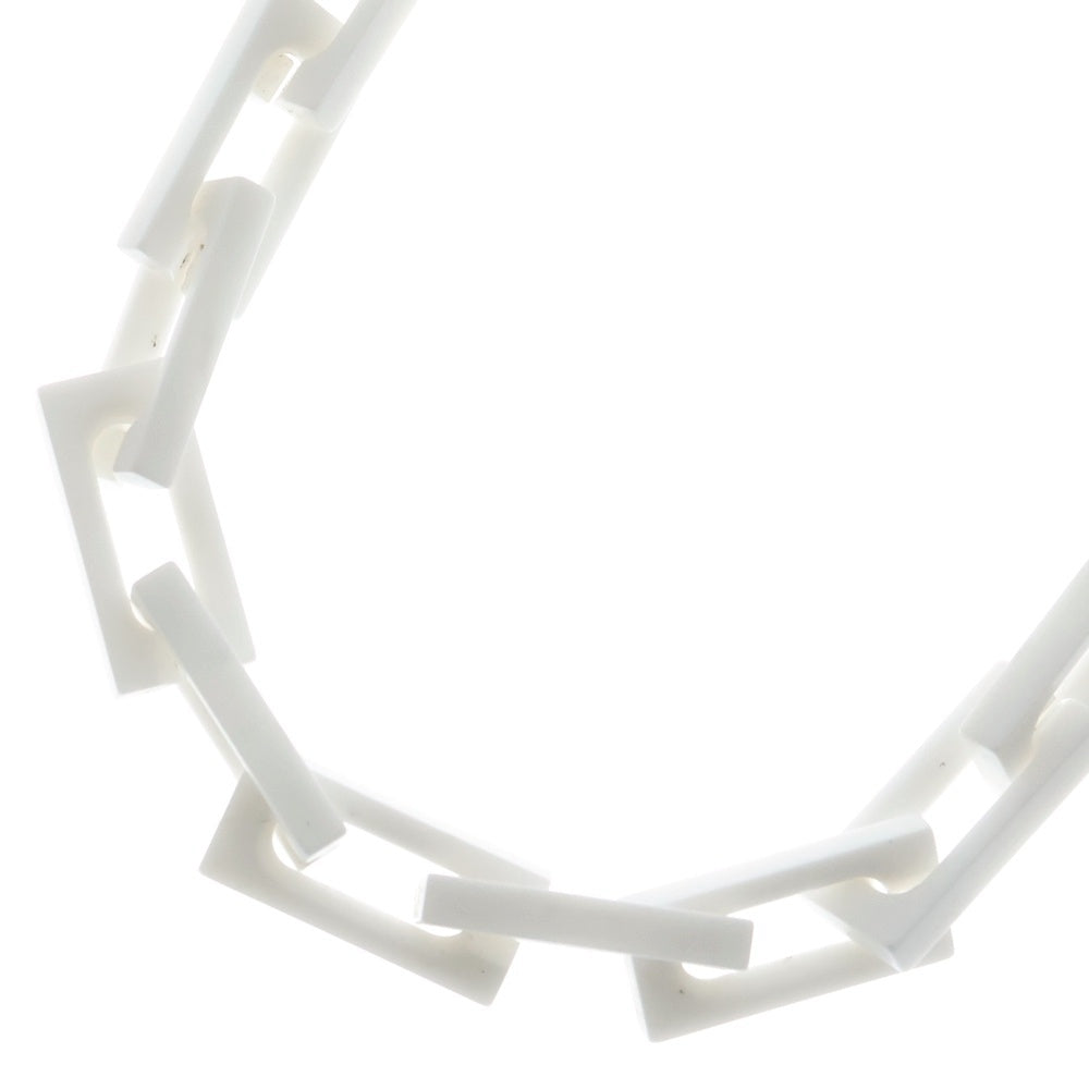 LOUIS VUITTON(ルイヴィトン) Collier Square Ceramic Chain Necklace コリエスクエアセラミックチェーンネックレス ホワイト MP2350 レディース