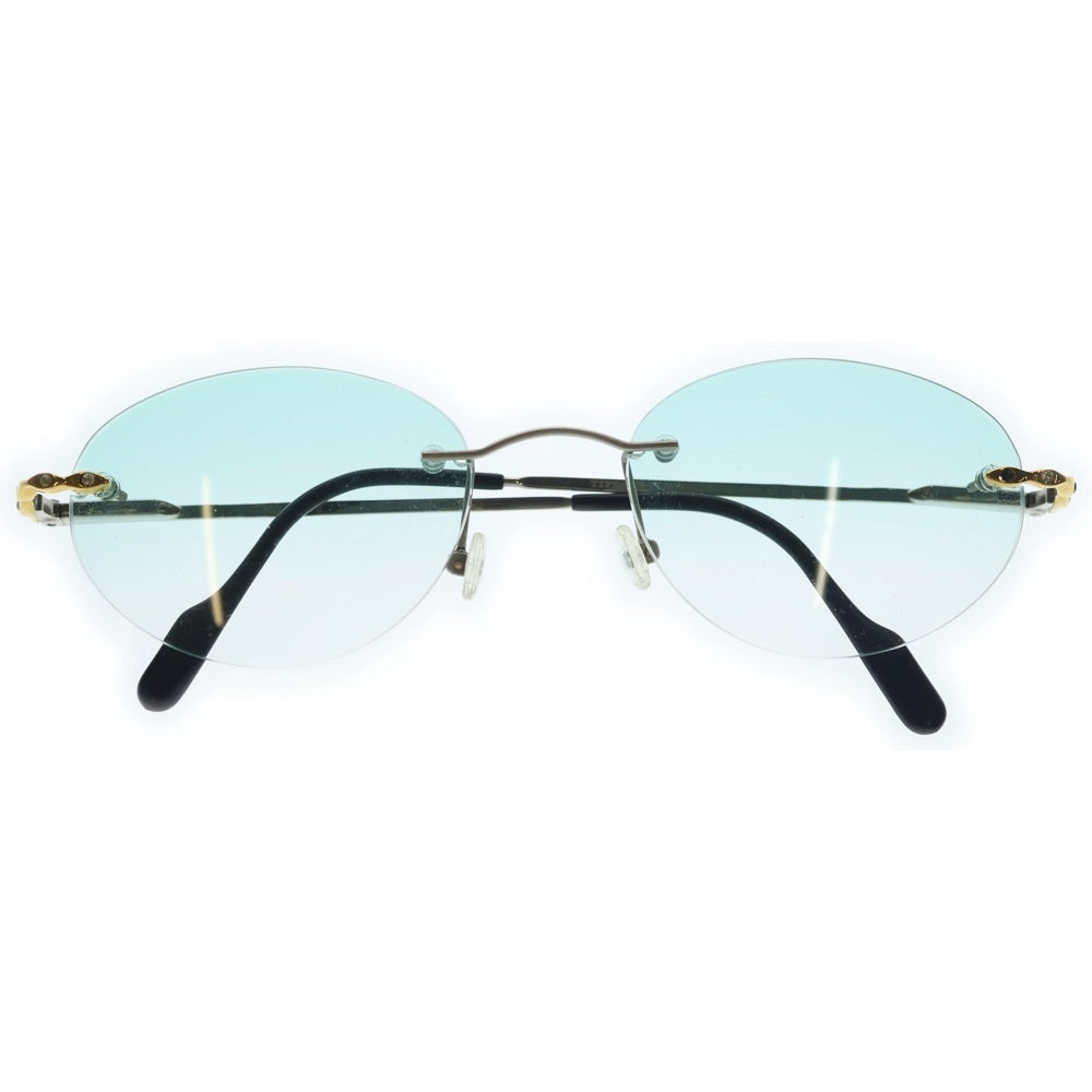 TIFFANY & Co.(ティファニー) リムレス サークルレンズ サングラス アイウェア ブルー T660
