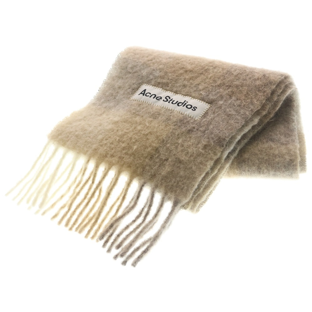 Acne Studios(アクネ ストゥディオズ) モヘアチェック マフラー ブラウン レディース