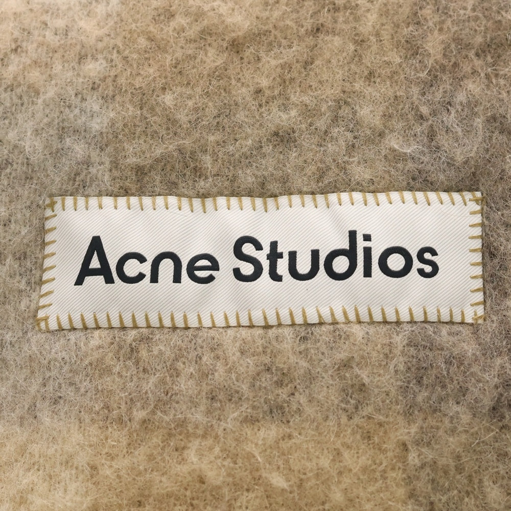 Acne Studios(アクネ ストゥディオズ) モヘアチェック マフラー ブラウン レディース