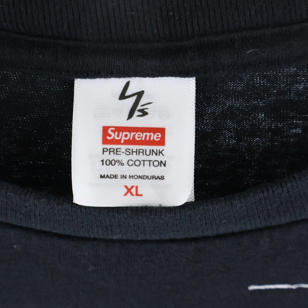 SUPREME(シュプリーム) 25AW ×Y's Yohji Yamamoto Thinker Tee ワイズ ヨウジヤマモト シンカー フロントプリント クルーネック 半袖Tシャツ カットソー ブラック