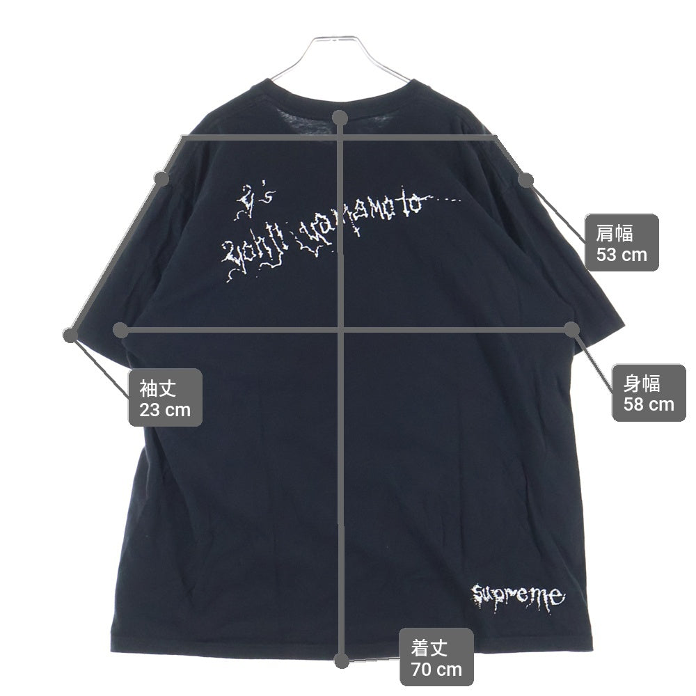 SUPREME(シュプリーム) 25AW ×Y's Yohji Yamamoto Thinker Tee ワイズ ヨウジヤマモト シンカー フロントプリント クルーネック 半袖Tシャツ カットソー ブラック