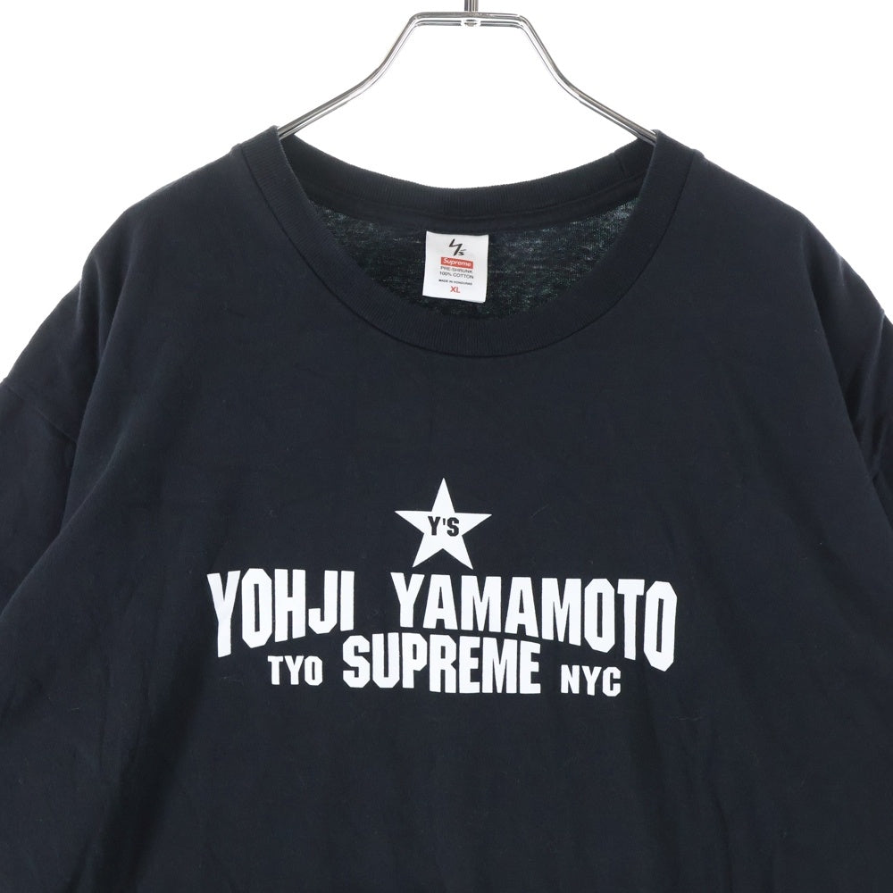 SUPREME(シュプリーム) 25AW ×Y's by Yohji Yamamoto Star Tee ワイズ ヨウジヤマモト スター フロントプリント 半袖Tシャツ カットソー ブラック