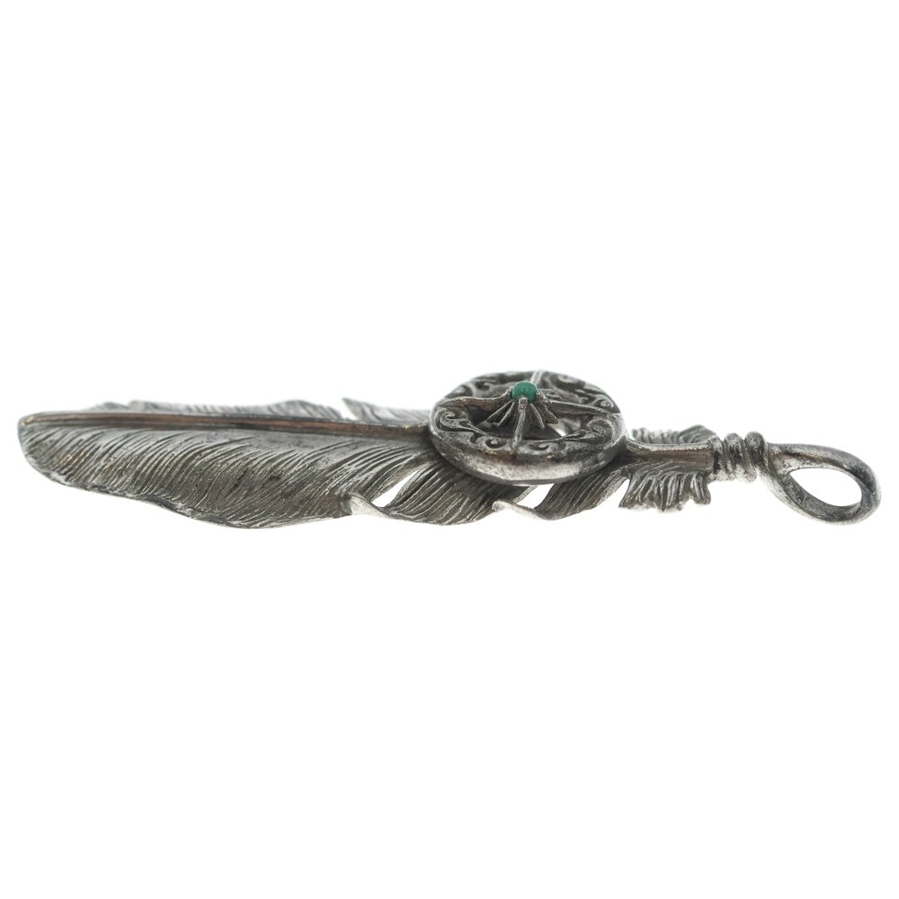 SAAD(サード) Feather Wheel Turquoise Necklace Pendant フェザーホイールターコイズネックレストップ シルバー925