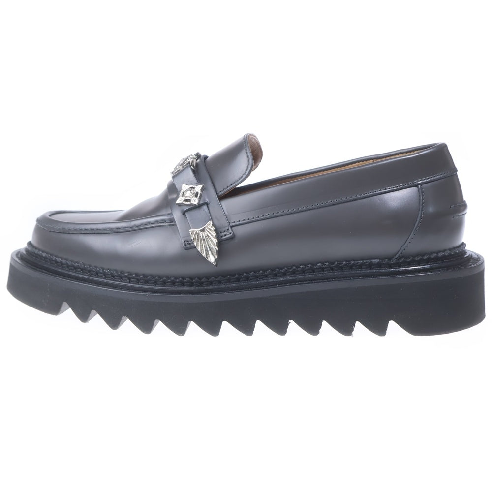 TOGA(トーガ) 23AW Leather Metal Loafers レザーメタル ローファー 革靴 グレー 42 AJ1253