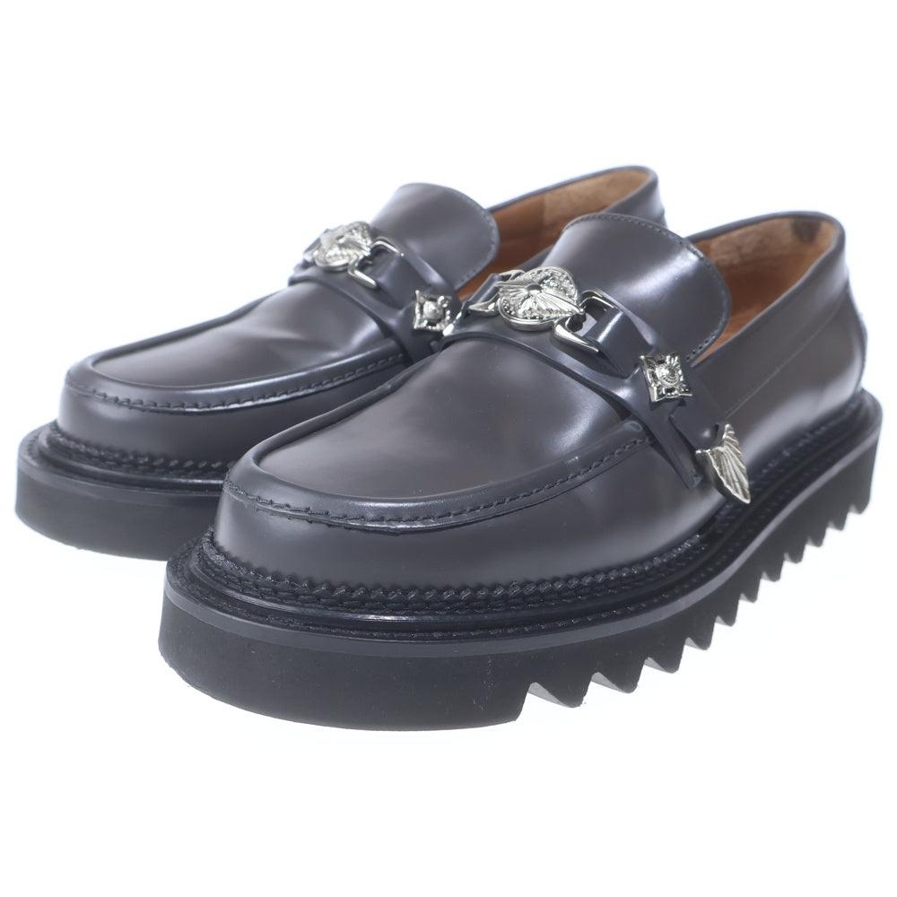 TOGA(トーガ) 23AW Leather Metal Loafers レザーメタル ローファー 革靴 グレー 42 AJ1253