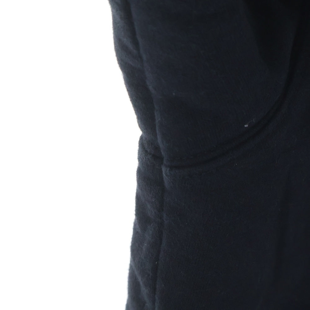 CHROME HEARTS(クロムハーツ) SWTSHRT HD ZIP 袖フローラル バックホースシュープリント 裏地サーマル ジップアップパーカー ブラック
