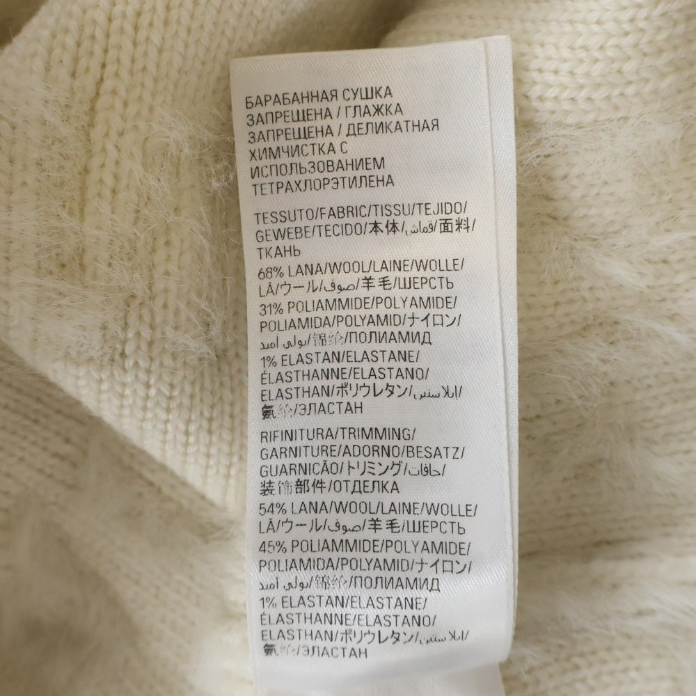 BALENCIAGA(バレンシアガ) ロゴ総柄 Vネックカーディガン ニット ホワイト 769146