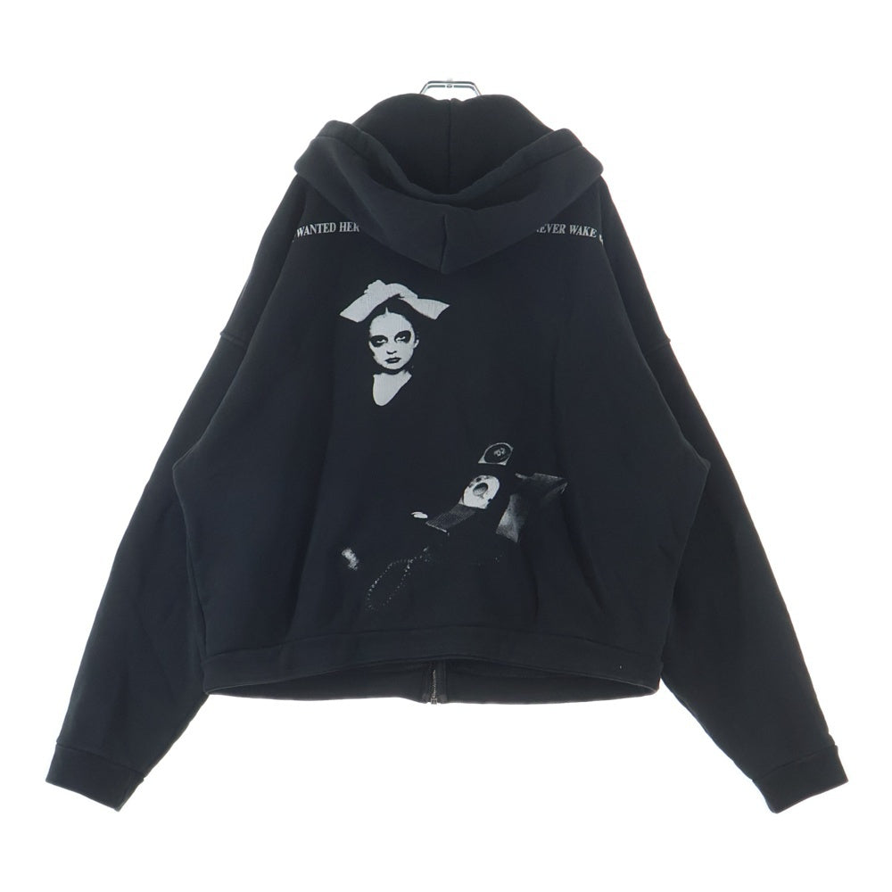 ENFANTS RICHES DEPRIMES(アンファンリッシュデプリメ) ヌビアン限定 NEVER WAKE ME ZIP HOODIE ネヴァーウェイクミーアップジップフーディー パーカー グレー