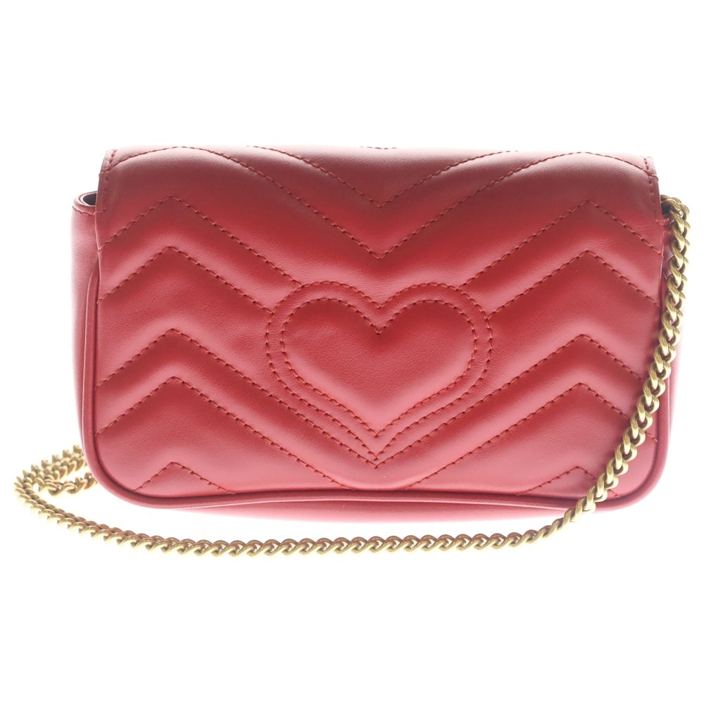 GUCCI(グッチ) GGマーモント チェーン ショルダーバッグ レッド 476433 レディース