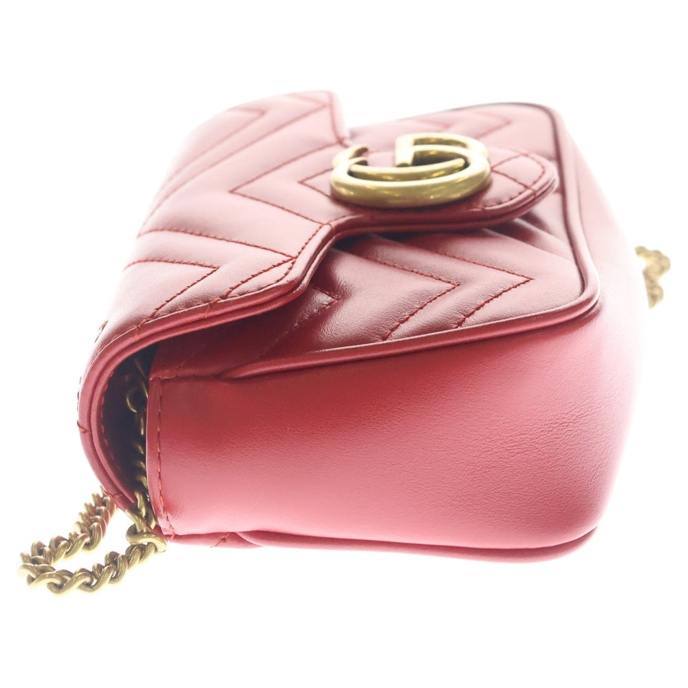 GUCCI(グッチ) GGマーモント チェーン ショルダーバッグ レッド 476433 レディース