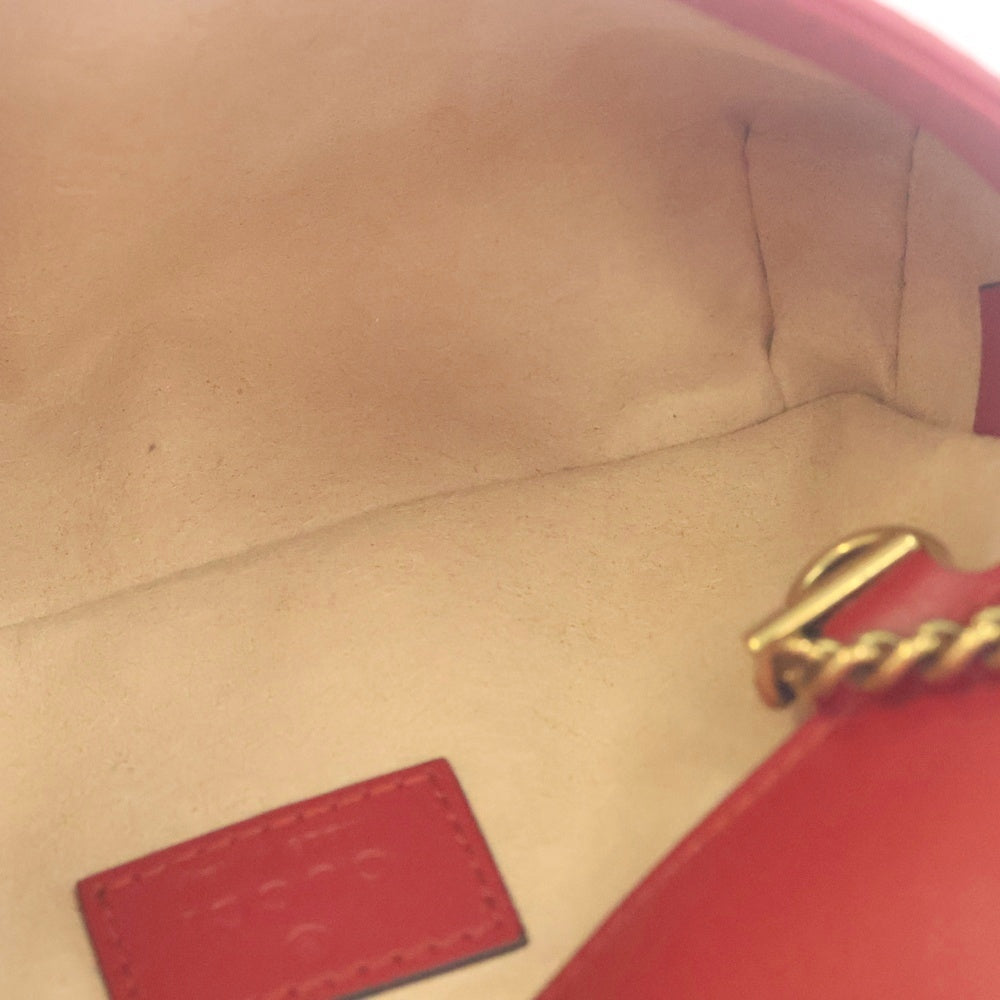GUCCI(グッチ) GGマーモント チェーン ショルダーバッグ レッド 476433 レディース