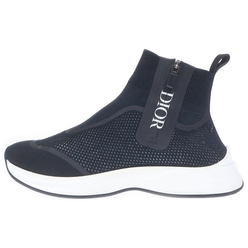DIOR(ディオール) B25 サイドジップ ロゴデザイン メッシュ ハイカットスニーカー ブラック 3SH124YUG