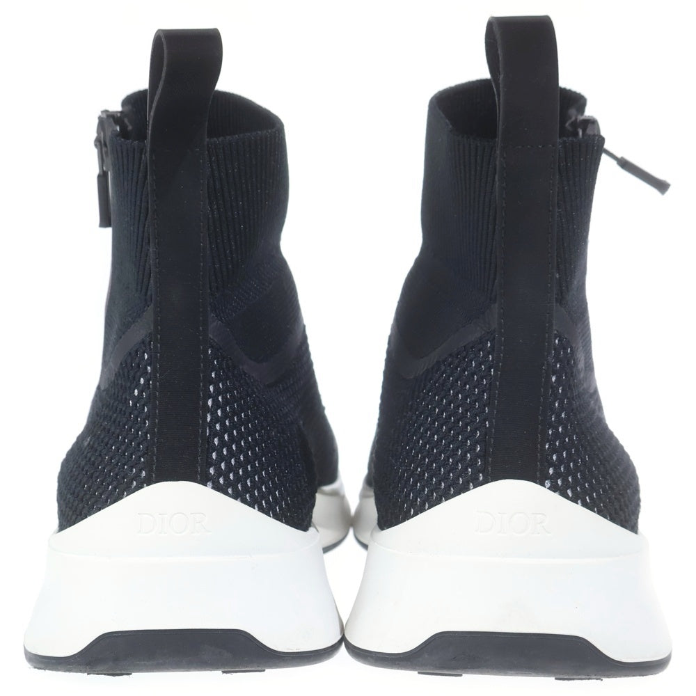 DIOR(ディオール) B25 サイドジップ ロゴデザイン メッシュ ハイカットスニーカー ブラック 3SH124YUG