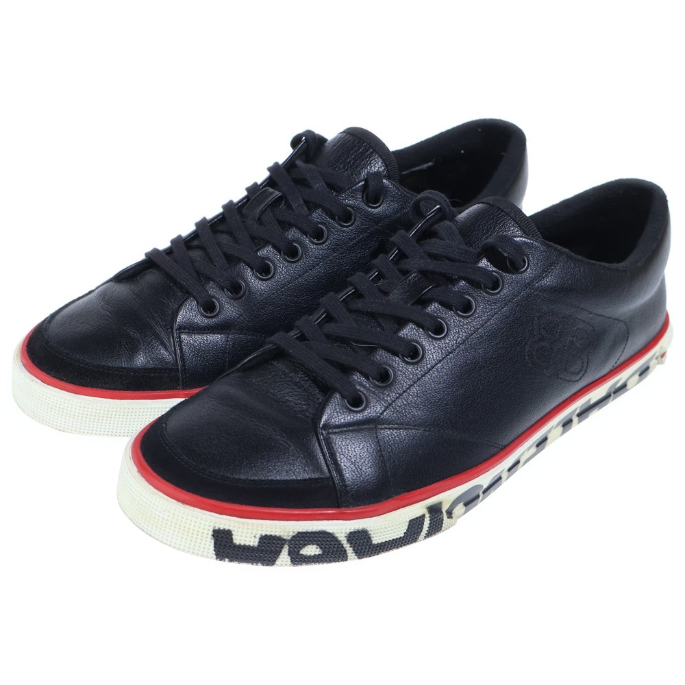 BALENCIAGA(バレンシアガ) ブランドロゴデザイン レザー レースアップローカットスニーカー ブラック 561246 W0701