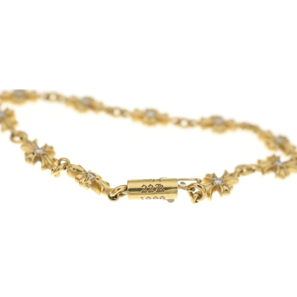 CHROME HEARTS(クロムハーツ) 22K TNY E CH PLS P/DIA タイニーE CHプラス ブレスレット PAVEダイヤ ゴールド BCA026