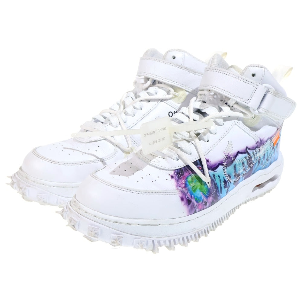 NIKE(ナイキ) ×OFF-WHITE AIR FORCE1 MID SP LTHR オフホワイト エアフォース1 ミッドカットスニーカー ホワイト US10/28cm DR0500-100