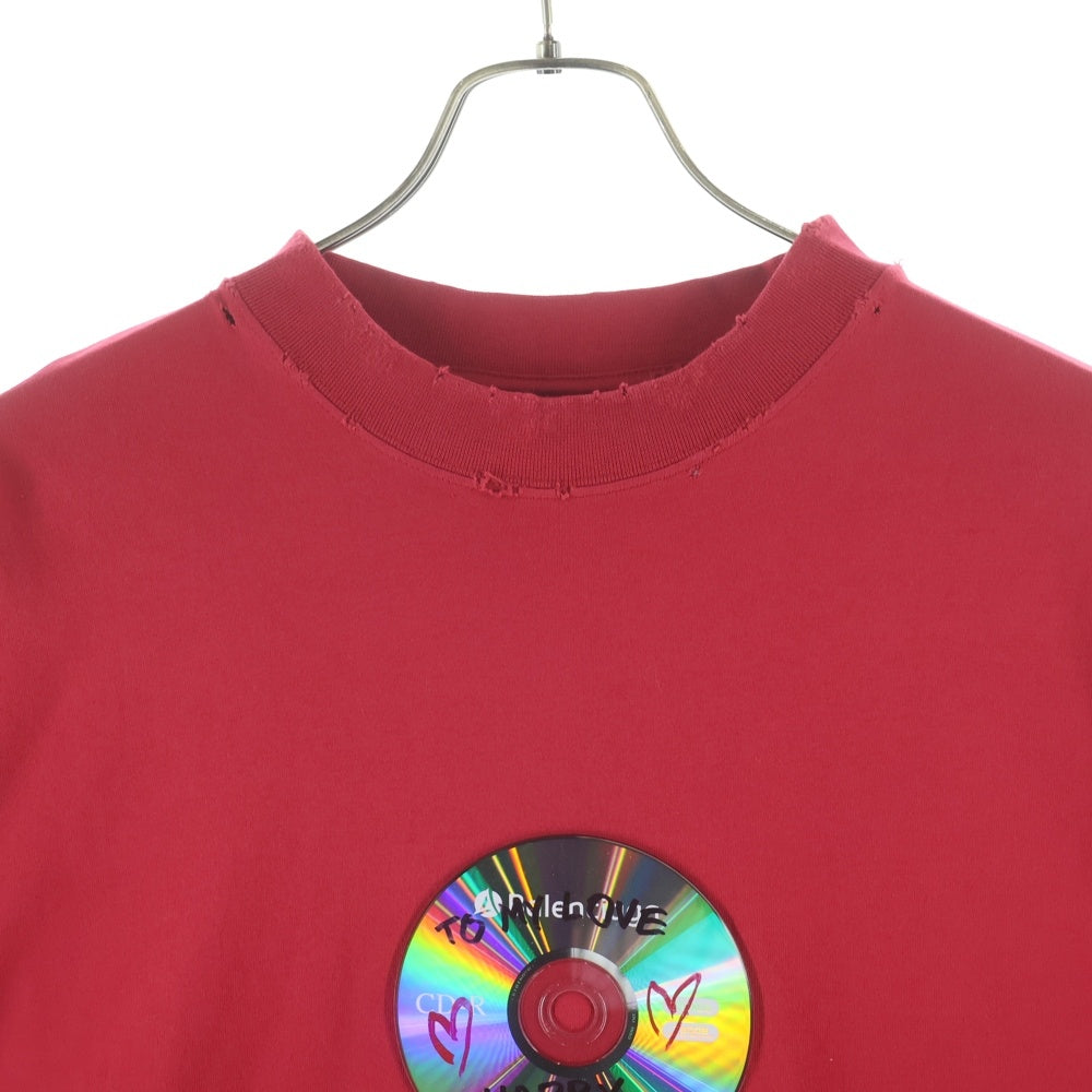BALENCIAGA(バレンシアガ) 24SS Valentine CD T shirt 半袖Tシャツ レッド 764235