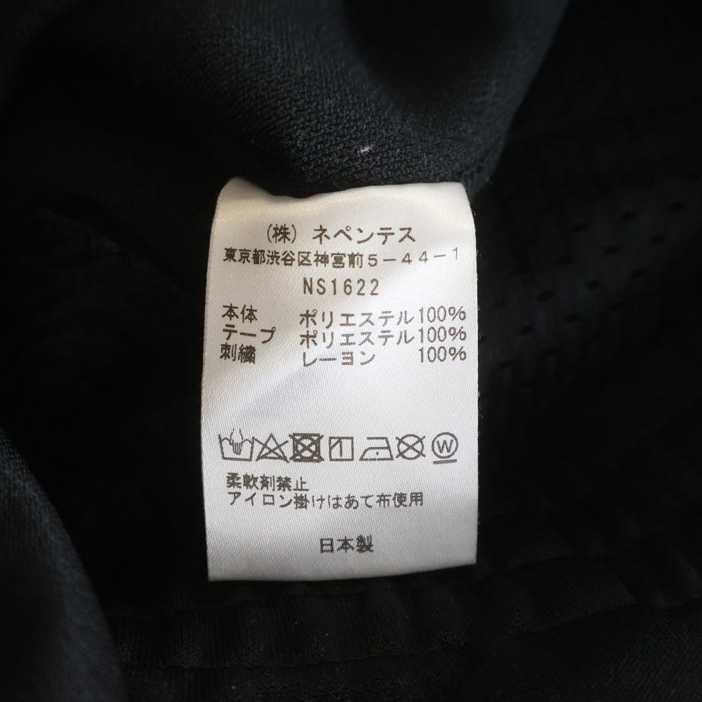 Needles(ニードルス) TRACK PANT POLY SMOOTH ポリスムーズ エンブロイダリーデザイン ドローストリング サイドライン トラックパンツ ブラック NS1622