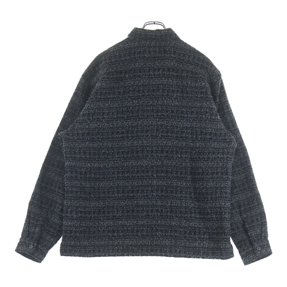 SUPREME(シュプリーム) 26SS Boucle Zip Up Shirt ブークレ ジップアップ ツイードジャケット グレー
