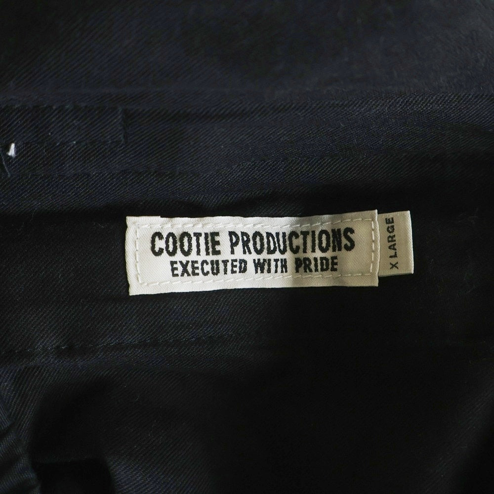 COOTIE PRODUCTIONS(クーティー プロダクションズ) 23SS Garment Dyed Double Cloth Easy Trousers ガーメントダイ ダブルクロス イージーパンツ コットンパンツ ブラック CTE-23S101
