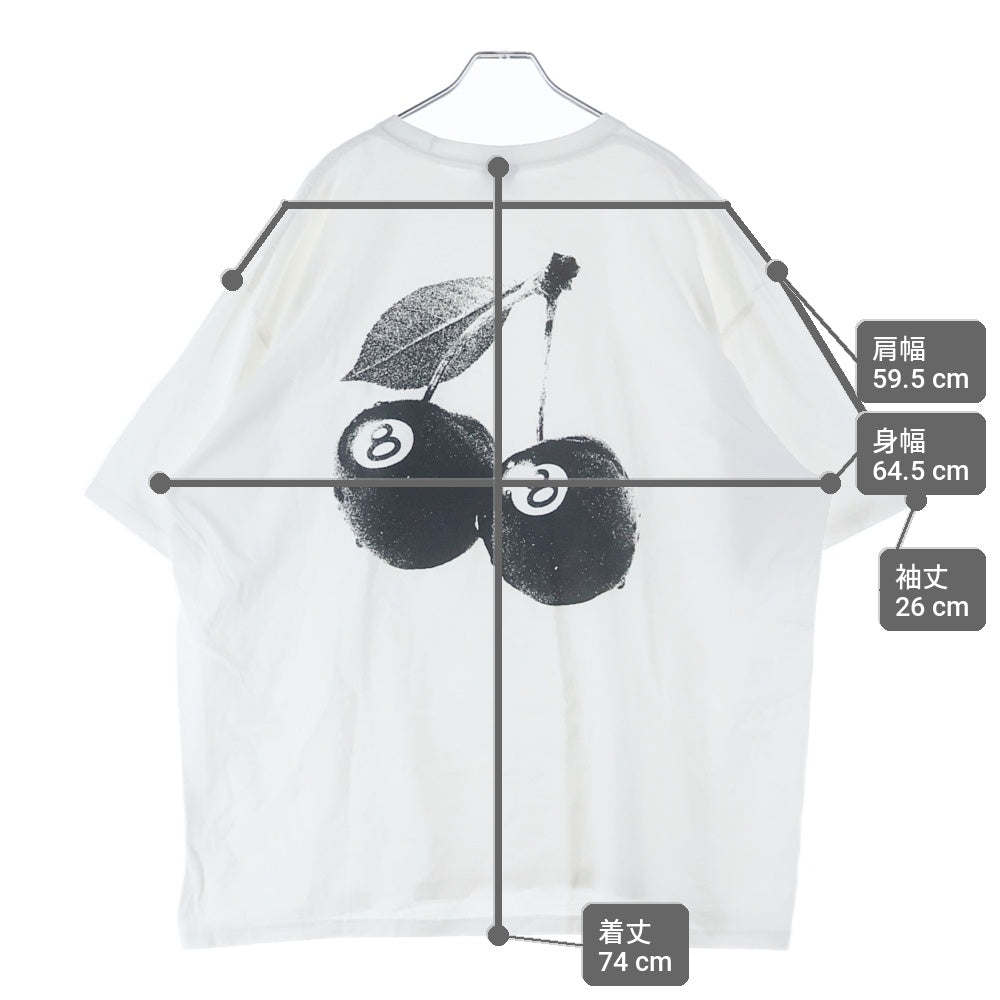 STUSSY(ステューシー) 24SS Cherries Tee チェリー プリント カットソー ホワイト