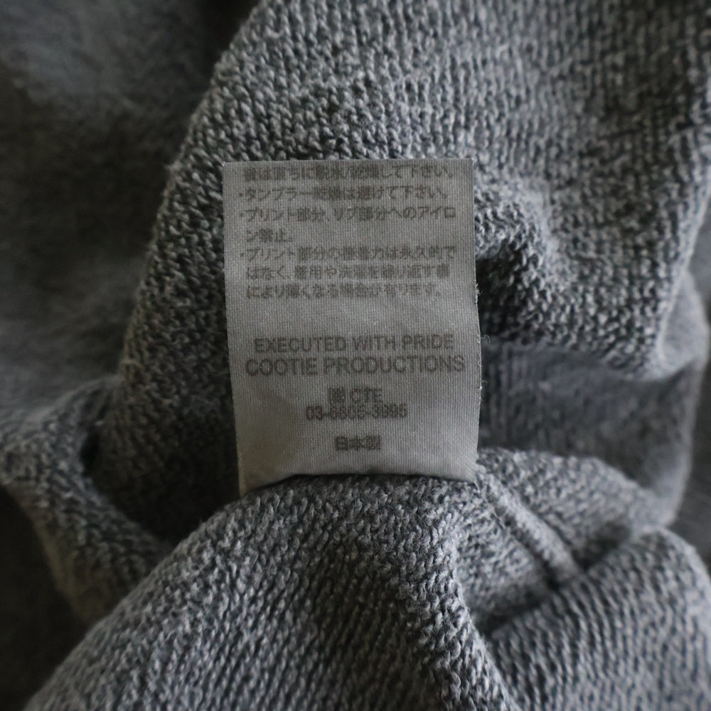 COOTIE PRODUCTIONS(クーティー プロダクションズ) 22AW Pigment Dyed Sweat Hoodie ピグメントダイ プルオーバーパーカー フーディー グレー CTE-22A307