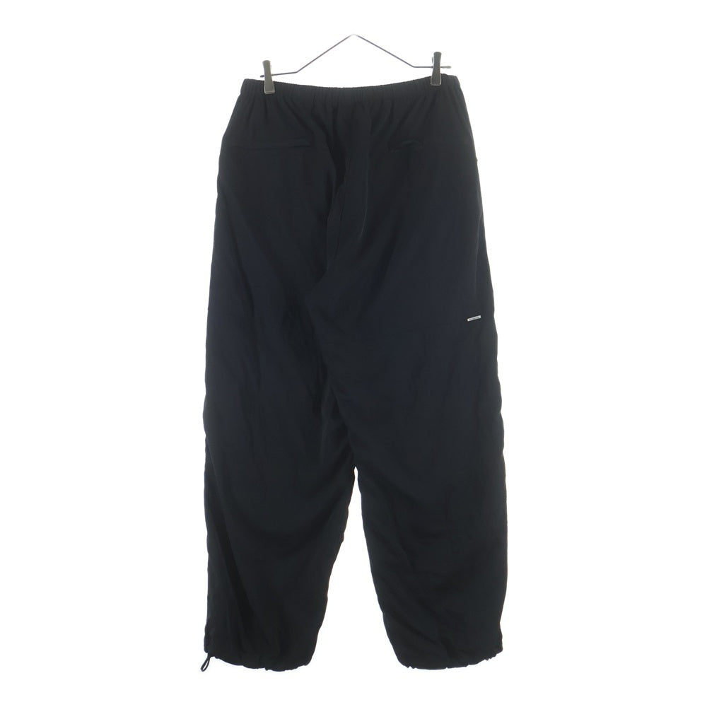 COOTIE PRODUCTIONS(クーティー プロダクションズ) 23AW Raza Track Pants ロゴ刺繍 ラサトラックパンツ ブラック CTE-23A105