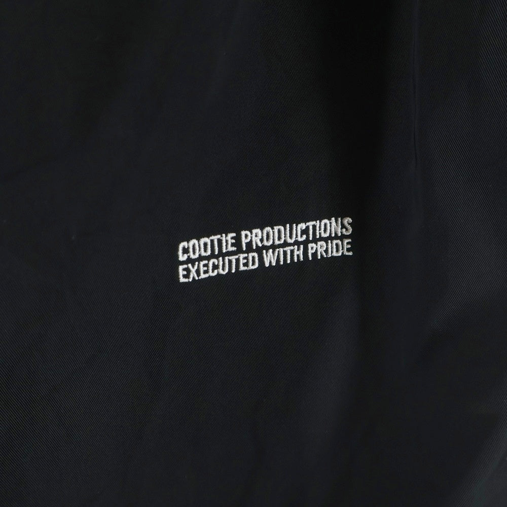 COOTIE PRODUCTIONS(クーティー プロダクションズ) 23AW Raza Track Pants ロゴ刺繍 ラサトラックパンツ ブラック CTE-23A105