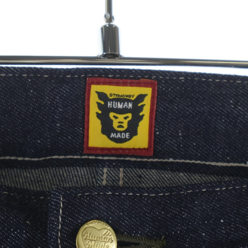 HUMAN MADE(ヒューマンメイド) DENIM WORK PANTS ハートロゴ デニムワークパンツ ブルー HM28PT001
