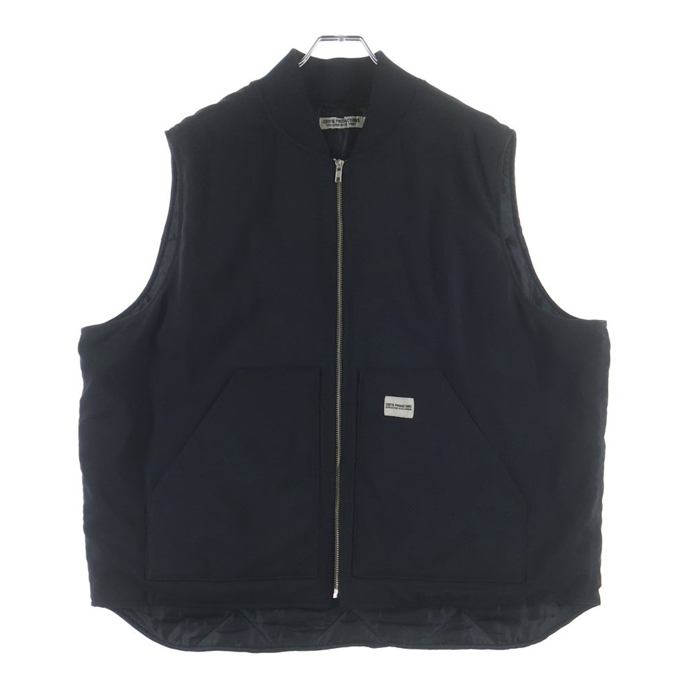 COOTIE PRODUCTIONS(クーティー プロダクションズ) 22AW Polyester OX Padded Work Vest ポリエステル パデットワーク ベスト ブラック CTE-22A213