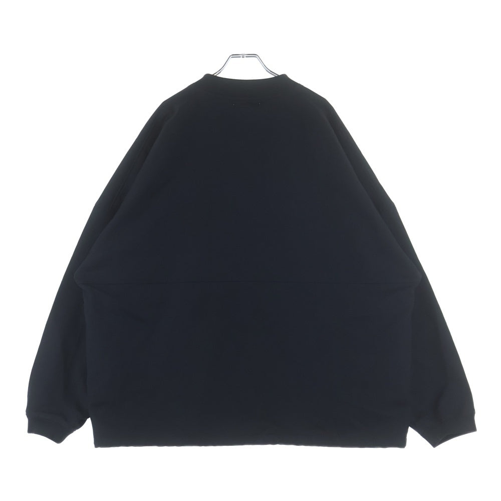 COOTIE PRODUCTIONS(クーティー プロダクションズ) 24AW Memory Polyester Twill Football Top フロントロゴ ポリエステルツイル フットボール長袖Tシャツ ブラック CTE-24A312