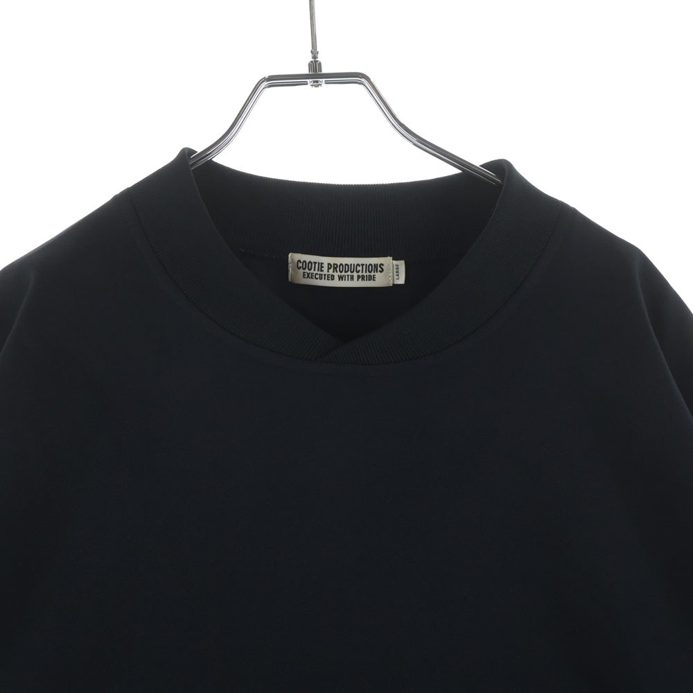 COOTIE PRODUCTIONS(クーティー プロダクションズ) 24AW Memory Polyester Twill Football Top フロントロゴ ポリエステルツイル フットボール長袖Tシャツ ブラック CTE-24A312