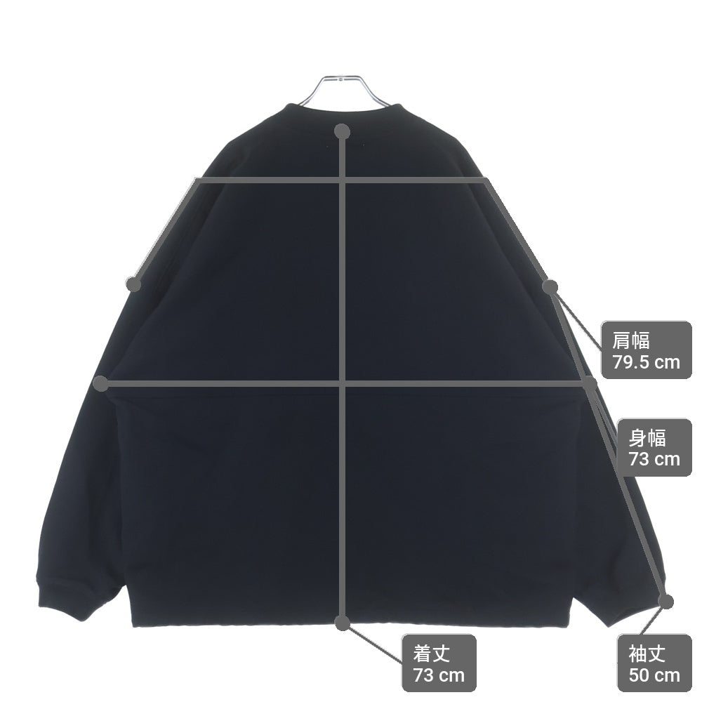 COOTIE PRODUCTIONS(クーティー プロダクションズ) 24AW Memory Polyester Twill Football Top フロントロゴ ポリエステルツイル フットボール長袖Tシャツ ブラック CTE-24A312