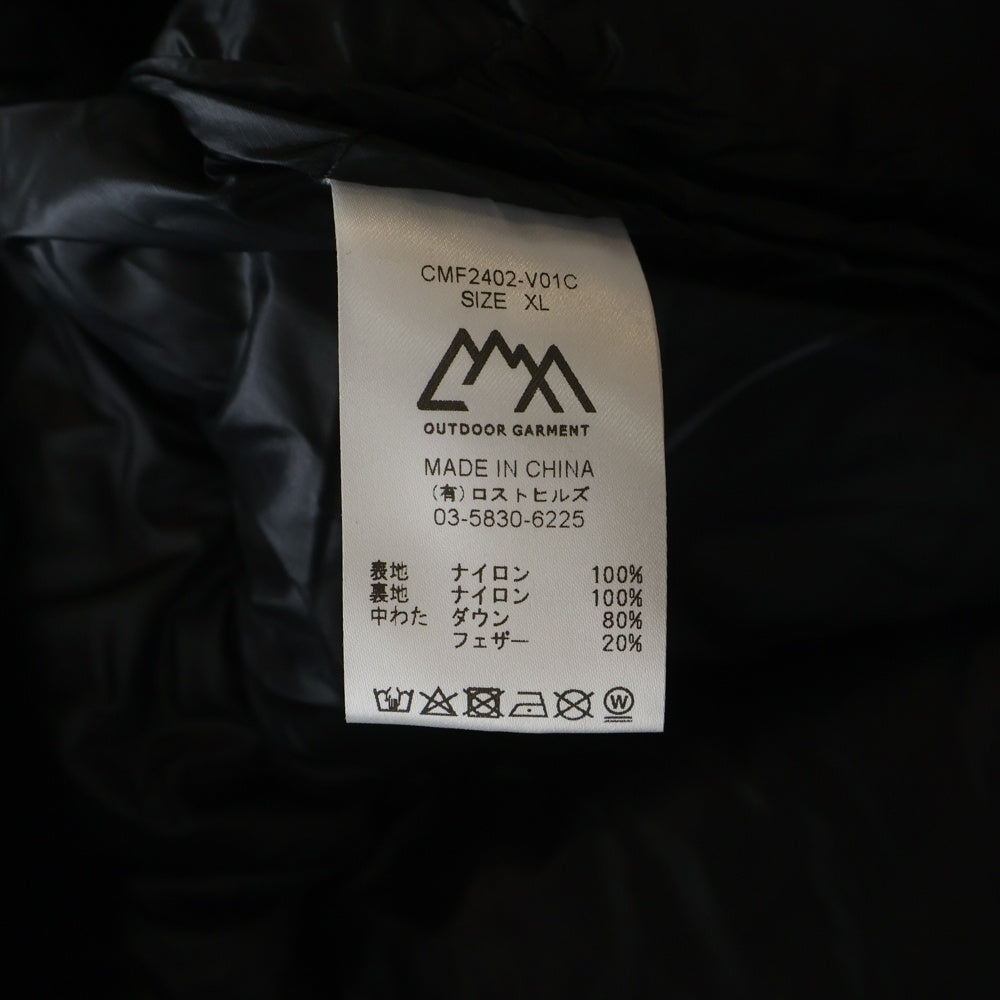 CMF OUTDOOR GARMENT(シーエムエフ アウトドア ガーメント) DOWN VEST ドローコード ダウンベスト ブラック CMF2402-V01C
