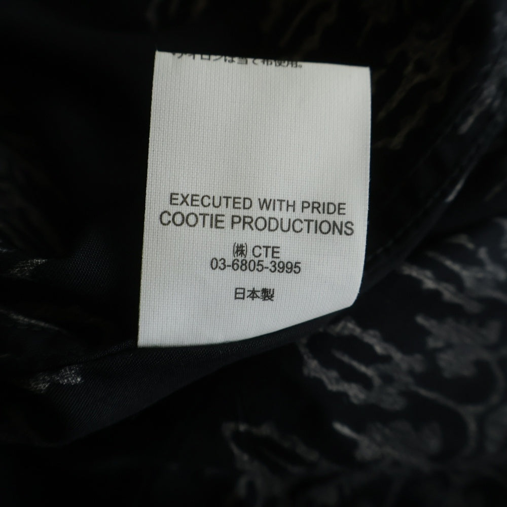 COOTIE PRODUCTIONS(クーティー プロダクションズ) 23SS Rayon Open Collar S/S Shirt チェーンデザイン オープンカラー レーヨン半袖シャツ ブラック CTE-23S411