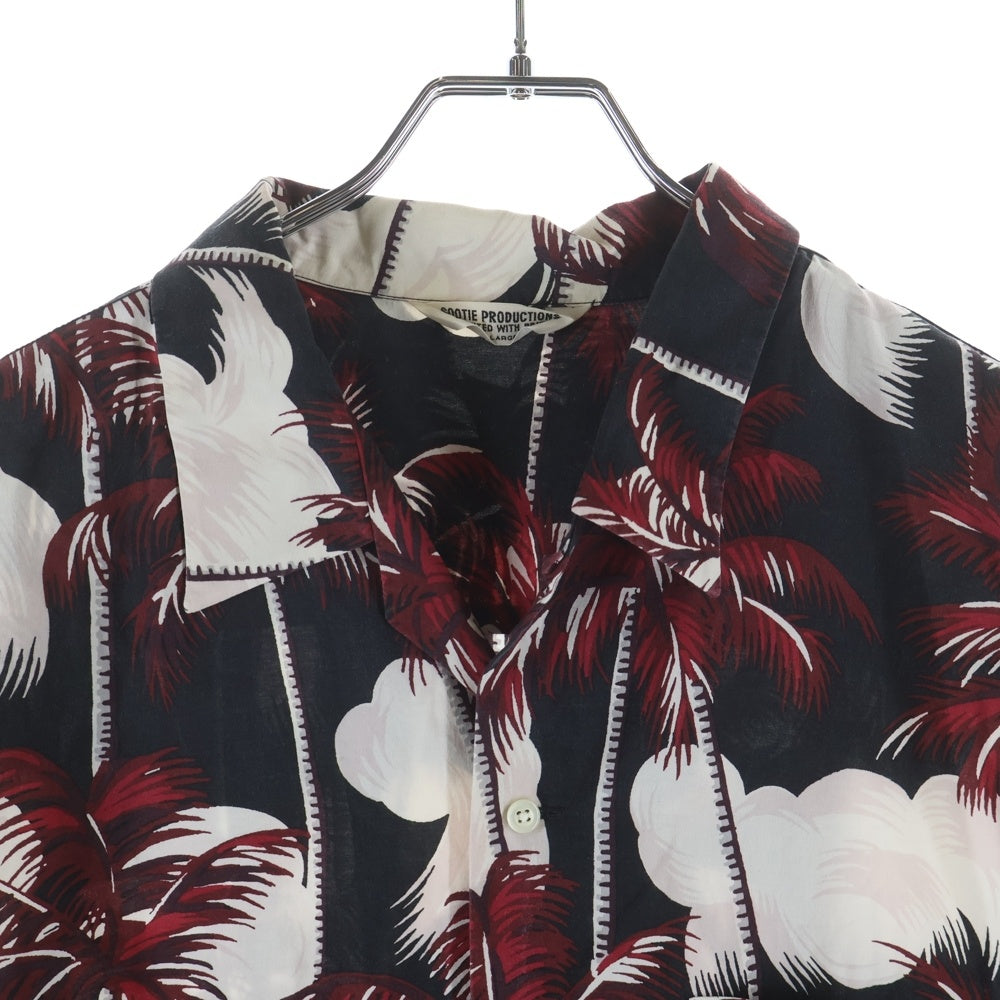 COOTIE PRODUCTIONS(クーティー プロダクションズ) 20SS Palm Tree Open-Neck S/S Shirt ぱ20SS Palm Tree Open-Neck S/S Shirt パームツリー オープンカラーシャツ 半袖シャツ レッド CTE-20S412