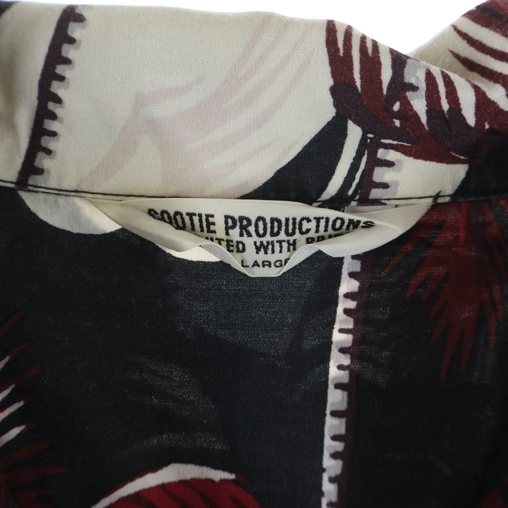 COOTIE PRODUCTIONS(クーティー プロダクションズ) 20SS Palm Tree Open-Neck S/S Shirt ぱ20SS Palm Tree Open-Neck S/S Shirt パームツリー オープンカラーシャツ 半袖シャツ レッド CTE-20S412