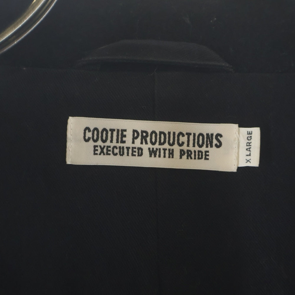 COOTIE PRODUCTIONS(クーティー プロダクションズ) 21AW Wool Mossa Double Chester Coat ウール ダブルチェスターコート ロングコート ブラック CTE-21A211